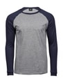 Baseball T-shirt Lange mouw Tee Jays 5072 Heather-Navy